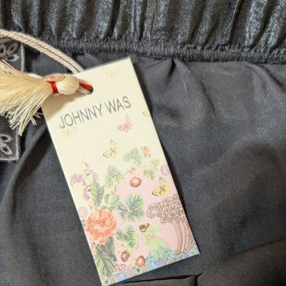 Johnny Was Wide Leg Pants NWT Womens Plus Size 2X Jade Black Shimmer Evening - Picture 5 of 7